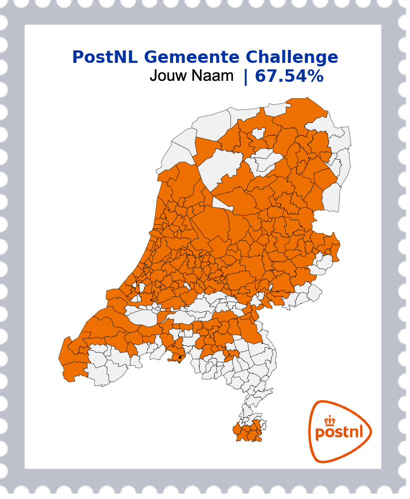 Gemeente Challenge toegevoegd aan PostNL Postcode Challenge